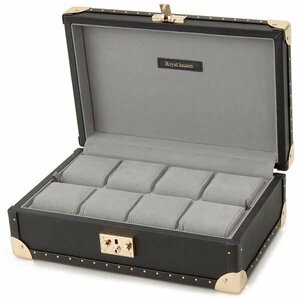 01V[ unopened ]Royal housen/ Royal is uzen wristwatch storage case SWB002-8safia-no leather 8ps.@ storage possibility ^1264N9