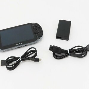 ○【SONY ソニー】PS Vita Wi-Fiモデル + メモリーカード8GB PCH-1100 クリスタル・ブラックの画像6