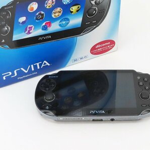 ○【SONY ソニー】PS Vita Wi-Fiモデル + メモリーカード8GB PCH-1100 クリスタル・ブラックの画像1