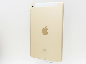 ◇ジャンク【au/Apple】iPad mini 4 Wi-Fi+Cellular 128GB SIMロック解除済 MK782J/A タブレット ゴールド