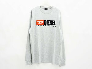 ◇【DIESEL ディーゼル】ロゴ 長袖Tシャツ グレー XL