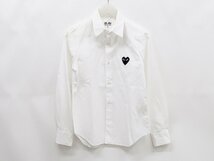 ◇【PLAY COMME des GARCONS プレイ コム デ ギャルソン】ハート 長袖シャツ S_画像1