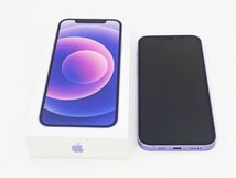 ◇【SoftBank/Apple】iPhone 12 64GB SIMロック解除済 MJNH3J/A スマートフォン パープル バッテリー最大容量90％以上_画像9