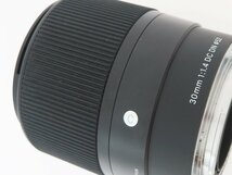 ◇美品【SIGMA シグマ】30mm F1.4 DC DN Contemporary ソニーEマウント用 一眼カメラ用レンズ_画像6