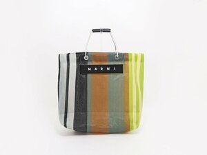 ◇【MARNI マルニ】フラワーカフェ ストライプトート トートバッグ