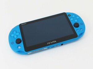 ○ジャンク【SONY ソニー】PS Vita Wi-Fiモデル + メモリーカード16GB PCH-2000 アクアブルー