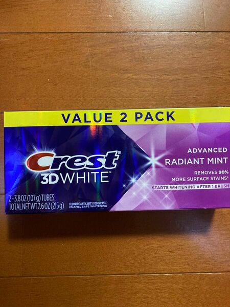 新品未使用　Crest クレスト 歯磨き粉 歯みがき粉 アメリカ ラディアントミント 3D ホワイトニン　107g×2 