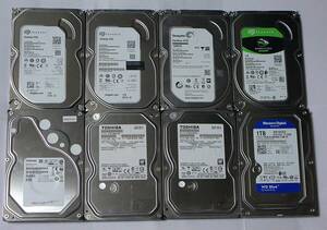 【8個セット】1TB x8 3.5インチ 【青色/正常】