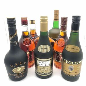 [ not yet . plug / set sale ] brandy 8 pcs set Chabot VO VSOP Napoleon etc. 640~720ml 37~43%