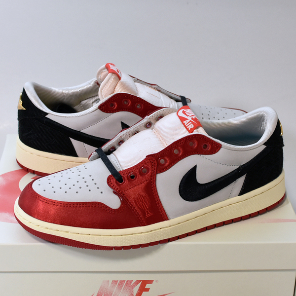 27cm Trophy Room Nike Air Jordan 1 Low OG &#34;Sail and Varsity Red&#34; FN0432-100 US9