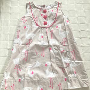 【美品】carter's カーターズ　ベビー　キッズ　女の子　フラミンゴ　ノースリーブ　ワンピース　チュニック　100