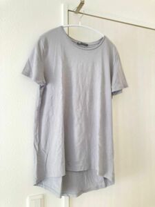 ZARA ザラ　レディース　半袖　トップス　Tシャツ チュニック　カットソー　グレー　M