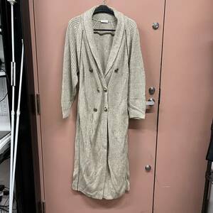 B5【中古品】/ BRUNELLO CUCINELLI スパンコール ガウン ニット ベージュ ゴールド Mサイズ ブルネロクチネリ