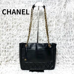 CHANEL ラムスキン ヴィンテージ チェーントートバッグ　ショルダーバッグ