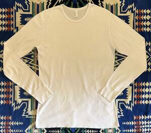 ‘10s★American Apparel★Baby Thermal Long Sleeves T-Shirts★アメ村店購入★White★Size L★U.S.A.製★サーマルロンT★ワッフル★細身