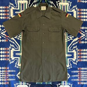 ★美品★’80年製★West Germany Short Sleeve Field Shirt★’90sに神戸“乱痴気”購入★希少なロング丈(？)★Olieve Drab★エポレット★