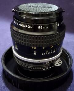 Nikon ニコン 純正 Ai Micro-NIKKOR 55mm F3.5　高級マクロレンズ 　マイクロニッコール　動作確認済