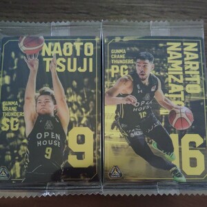 ☆Bリーグツインウェハース☆辻直人&並里成☆群馬☆クレインサンダース☆レギュラー☆２枚セット☆未開封☆