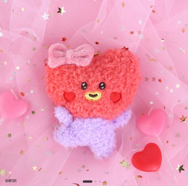 TATA BT21 minini PLUSH KEYRING LOVELY リボン　韓国