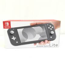 ☆未使用SwitchLite本体【NintendoSwitch Lite 本体 グレー HDH-001】販売店舗印あり/領収書あり/送料無料/１円スタート A34☆_画像1