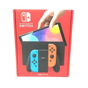 ^v unused / free shipping [Nintendo Switch body have machine EL model ( neon blue / neon red )] store seal equipped / switch body ^(R2796)^V