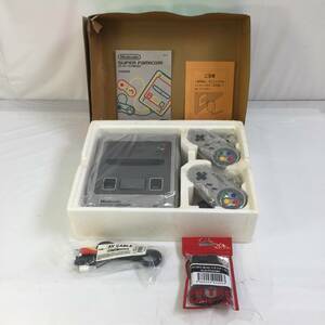 ◆【中古/動作OK】任天堂 SFC スーパーファミコン 本体 SHVC-001 コントローラー2個 + 取説 + 箱 + ACアダプタ + AVケーブル付属◆H050801