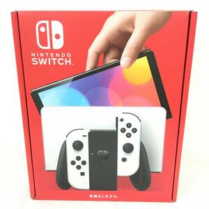 #[ unused / free shipping /1 jpy ~]Nintendo Switch body have machine EL model white sales store seal equipped (N1)