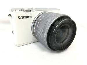 送料無料【Canon EOS M10 ダブルズームキット】ミラーレス一眼カメラ 箱なし説明書あり現状品（C01）