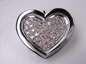 * new goods * free shipping * platinum Heart brooch *1.01ct*