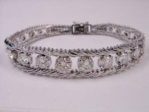 * gorgeous platinum diamond bracele *6.45ct* new goods *