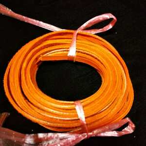 gla brace orange (.) 120. and more 5ps.@ glove cord hardball repair cord glove baseball leather cord 