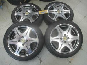 RIZLEY VIP/BS15インチ4本組　6J　4穴　OFF43　165/55R15　軽　ラパン　ミラ　太田