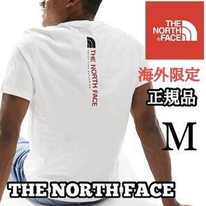 THE NORTH FACE ザ ノースフェイス メンズ 半袖 Tシャツ バッグデザイン 海外限定 正規品 完売品 ホワイト 白 S M コットン 赤