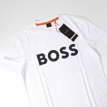 HUGO BOSS ORENGE ヒューゴボス オレンジ 半袖 Tシャツ メンズ ロゴT コットン クルーネック リラックスフィット L ホワイト 海外限定 白_画像7