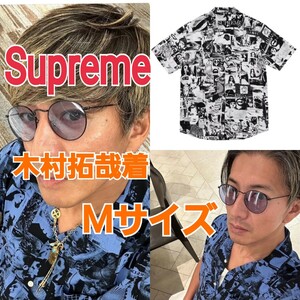 木村拓哉着★18SS★Supreme★Vibrations Rayon Shirt Medium Mサイズ White ホワイト 白 レーヨンシャツ キムタク シュプリーム