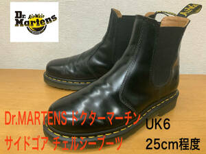 良好 底減り軽微 Dr.Martens ドクターマーチン Drマーチン サイドゴアブーツ チェルシーブーツ 2976 UK6(25cm程度) レザー ラバーソール