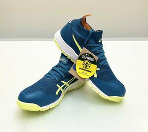 【★新品未使用★】★26.0cm/アシックス(株)/ASICS/安全靴 ウィンジョブCP213TS ディープシーティール×グローイエロー/定価:¥14,850(税込)