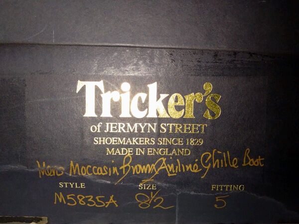 Tricker's M5835A Used UK8,1/2 with BOX