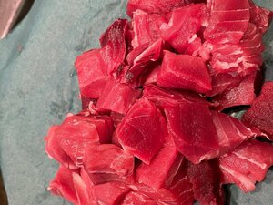 ** рагу из мяса или рыбы в кубиках для носорог koro натуральный голубой тунец 300 грамм и больше **