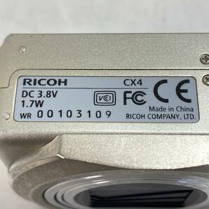 送料込み RICOH リコー デジタルカメラ CX4 シャンパンシルバー CX4CH 1000万画素 C28-240305-019-Cの画像6