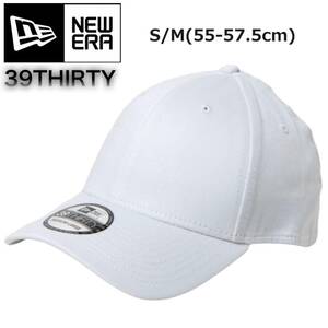 ☆正規品新品☆NEWERA 39THIRTY STRETCH COTTON CAP ニューエラ キャップ 野球帽 3930シリーズ プレーン シンプル ホワイト S/Mサイズ