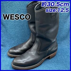  быстрое решение *WESCO обычная цена 13.7 десять тысяч 05 год *30.5cmpekos ботинки Wesco 12.5C черный molison Western Boss steel нет 