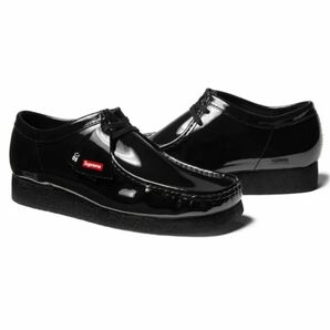 Supreme × Clarks Patent Leather Wallabee "Black" 25.5cm