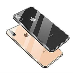 送料無料 【SUMart】 iPhoneX ケース クリア 強化ガラスケース レンズ保護 耐衝撃 極薄 耐久 ハードケース Qi充電対応 アイフォンX