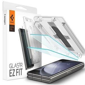 ★注目★ Spigen EZ Fit ガラスフィルム Samsung Galaxy Z Fold 5 用 貼り付けキット付き ギャラクシー Z Fold5 対応 保護 フィルム