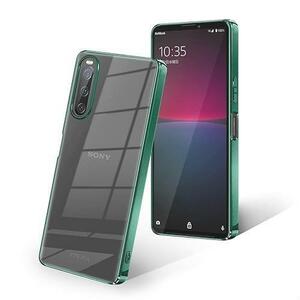 即決 Xperia10 V ケース クリア SO-52D SOG11 カバー 耐衝撃 メッキ加工 スマホケース ストラップホール付き 軽量 薄型 透明 持ちやすい