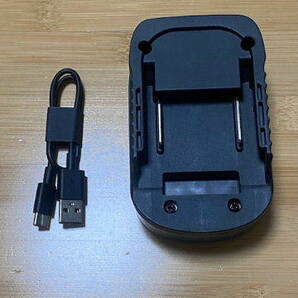 格安 マキタ仕様バッテリー対応 変換アダプター 18vリチウムイオン対応 USB タイプA タイプC 残量液晶表示の画像2