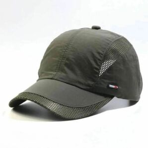 【深緑】キャップ帽子　UVカット　涼しい　通気性　速乾性　シンプル　スポーツ