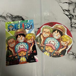 ONE PIECE　ワンピース　ステッカー　コースター　ジャンプフェスタに行ってきました　チョコインクッキー　ジャンプ　付録