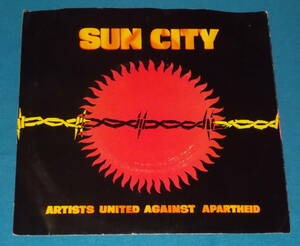 ☆7inch EP★US盤●ARTISTS UNITED AGAINST APARTHEID/アパルトヘイトに反対するアーチストたち「Sun City/サン・シティ」80s名曲!●